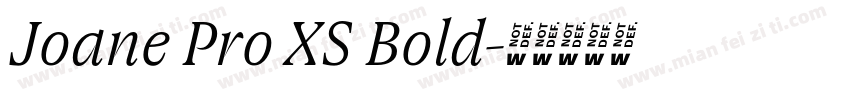 Joane Pro XS Bold字体转换